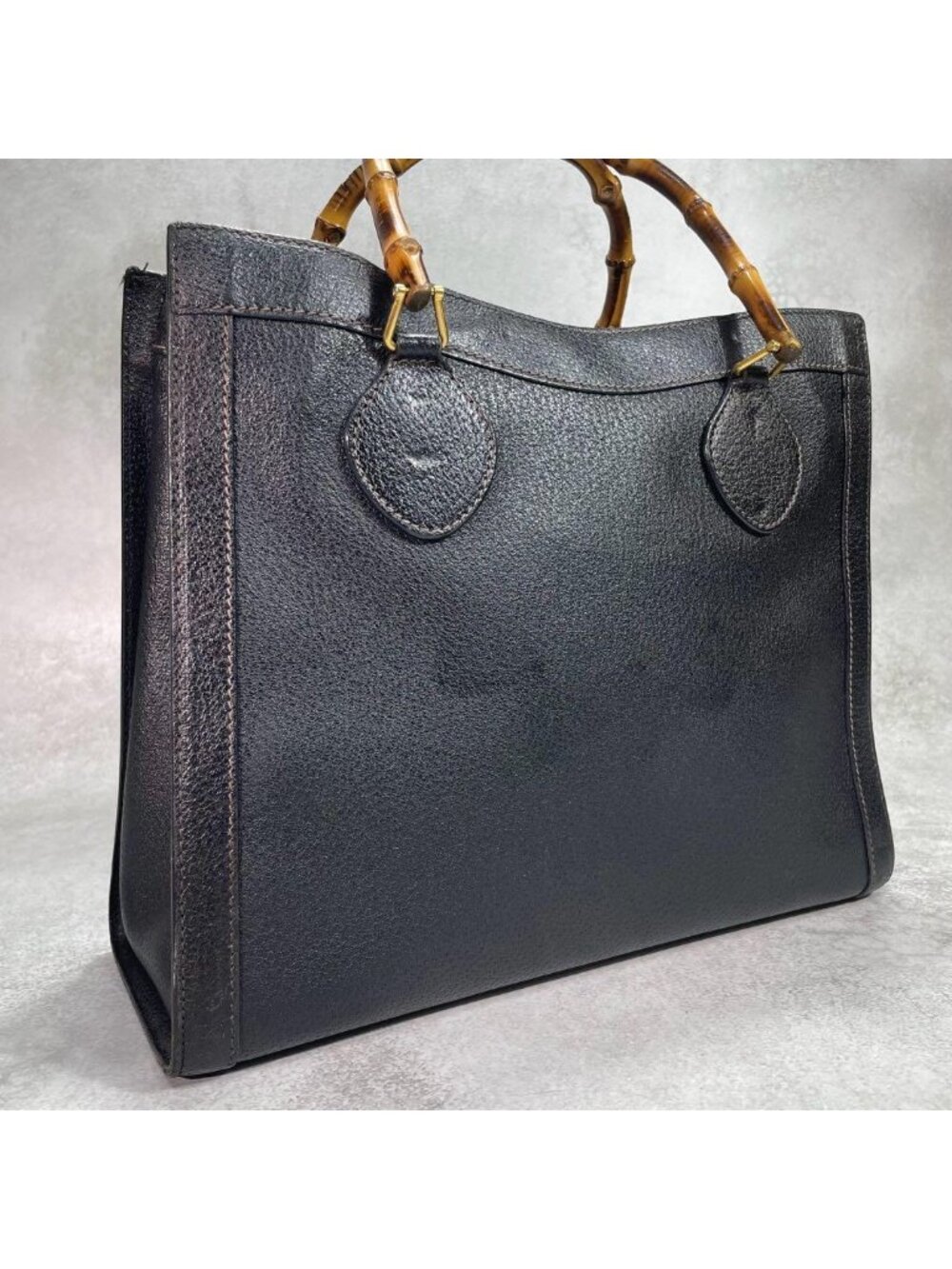 Gucci Handbag Diana Bamboo Black Leather